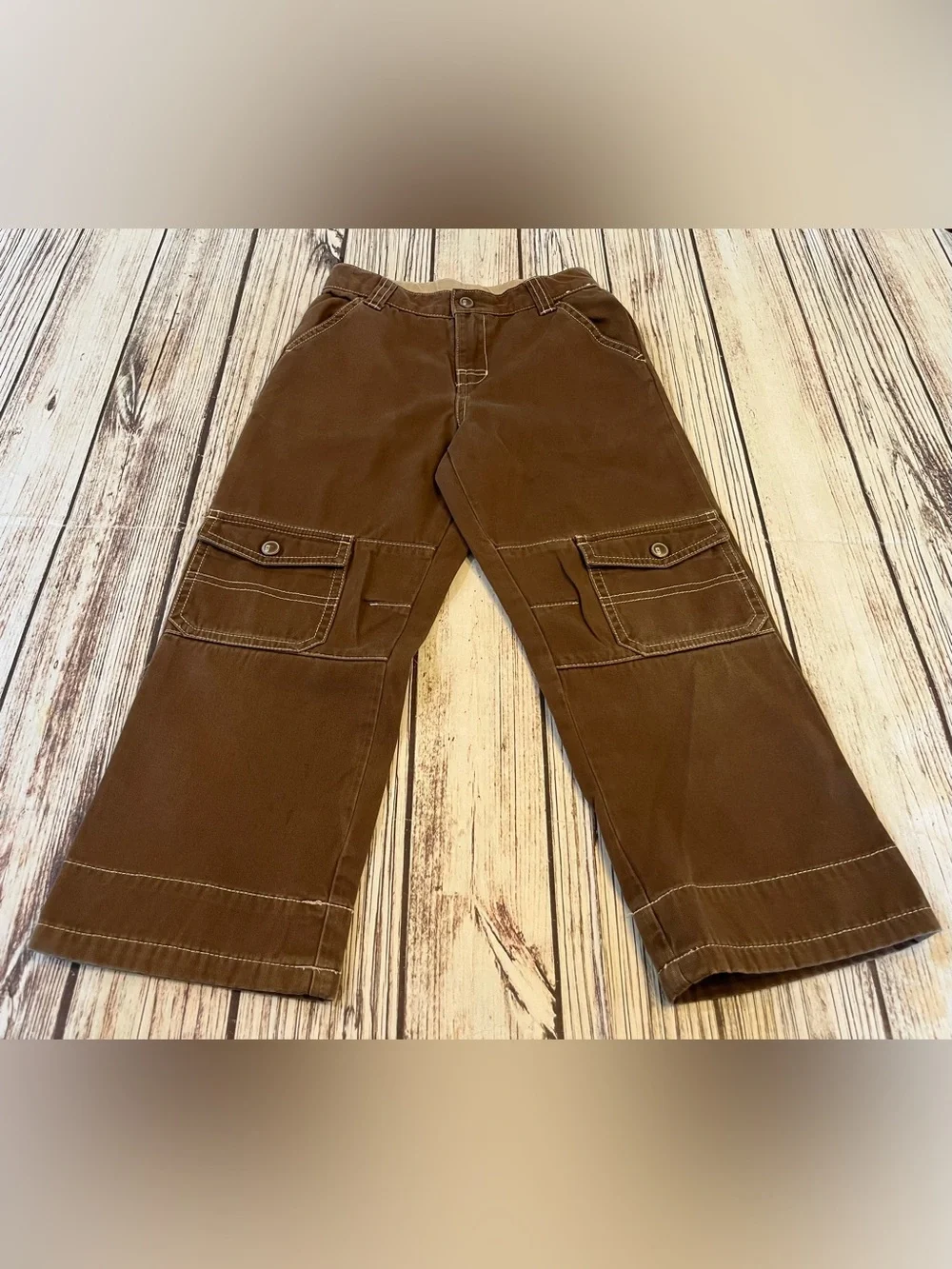 Gymboree Fall Winter Set Outfit Plaid Flannel Shirt & Cargo Pants Boy’s 5T